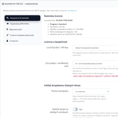 API-DATA Autoform SK/CZ